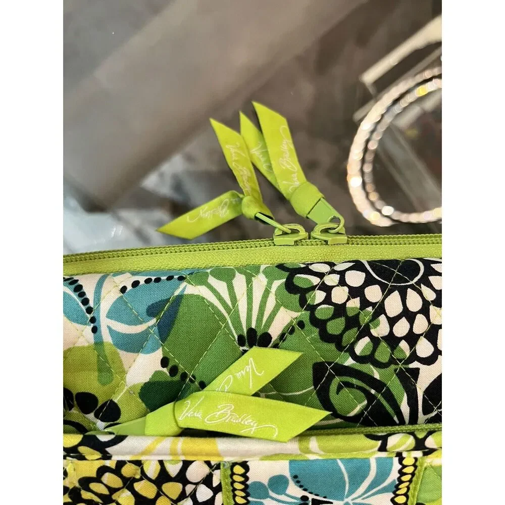 Vera Bradley Hard Shell Computer Zip Case Lime’s Up! 12”x9” CROSS Shoulder Strap